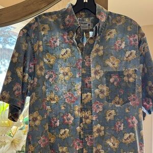 Reyn Spooner Blue Floral Men's Shirt